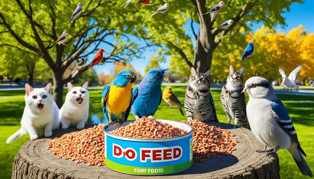 will birds eat cat food