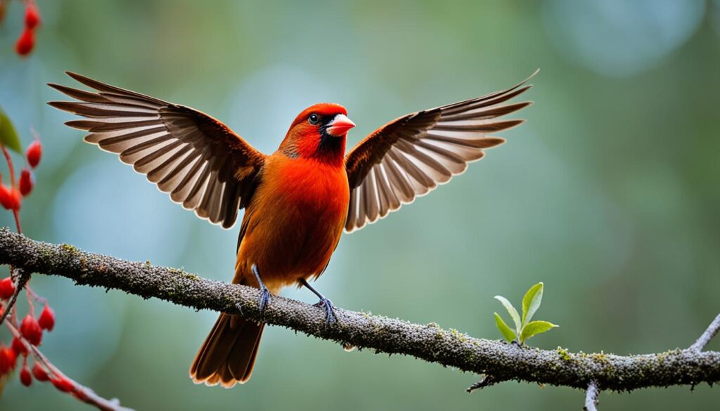 Brown Bird with Red Head