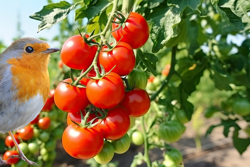 do birds eat tomato plants